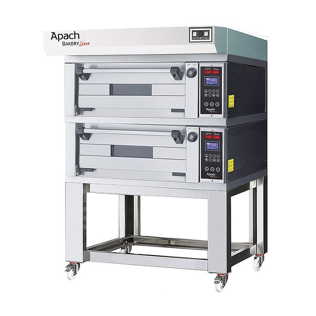 Печь подовая для пиццы Apach BAKERY LINE E4L3PZL DPBI-T (с подставкой без направляющих)
