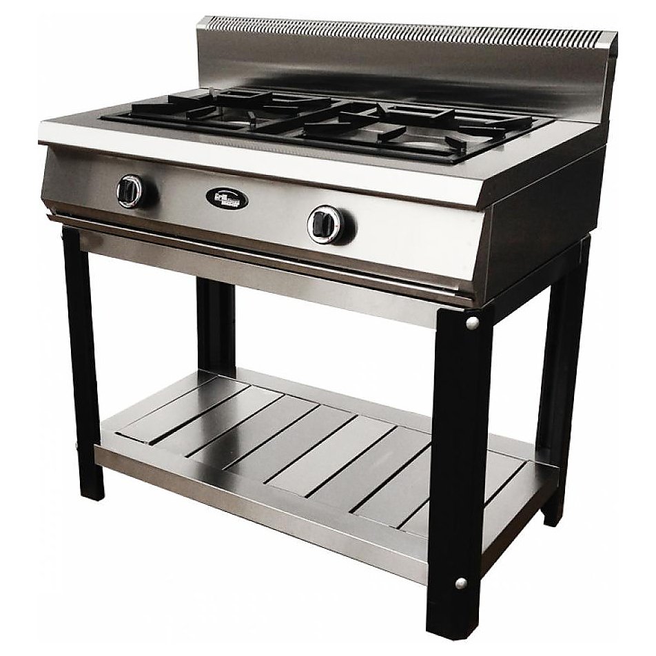 Плита газовая Grill Master Ф2ЖТЛПГ(п) усиленная, на подставке