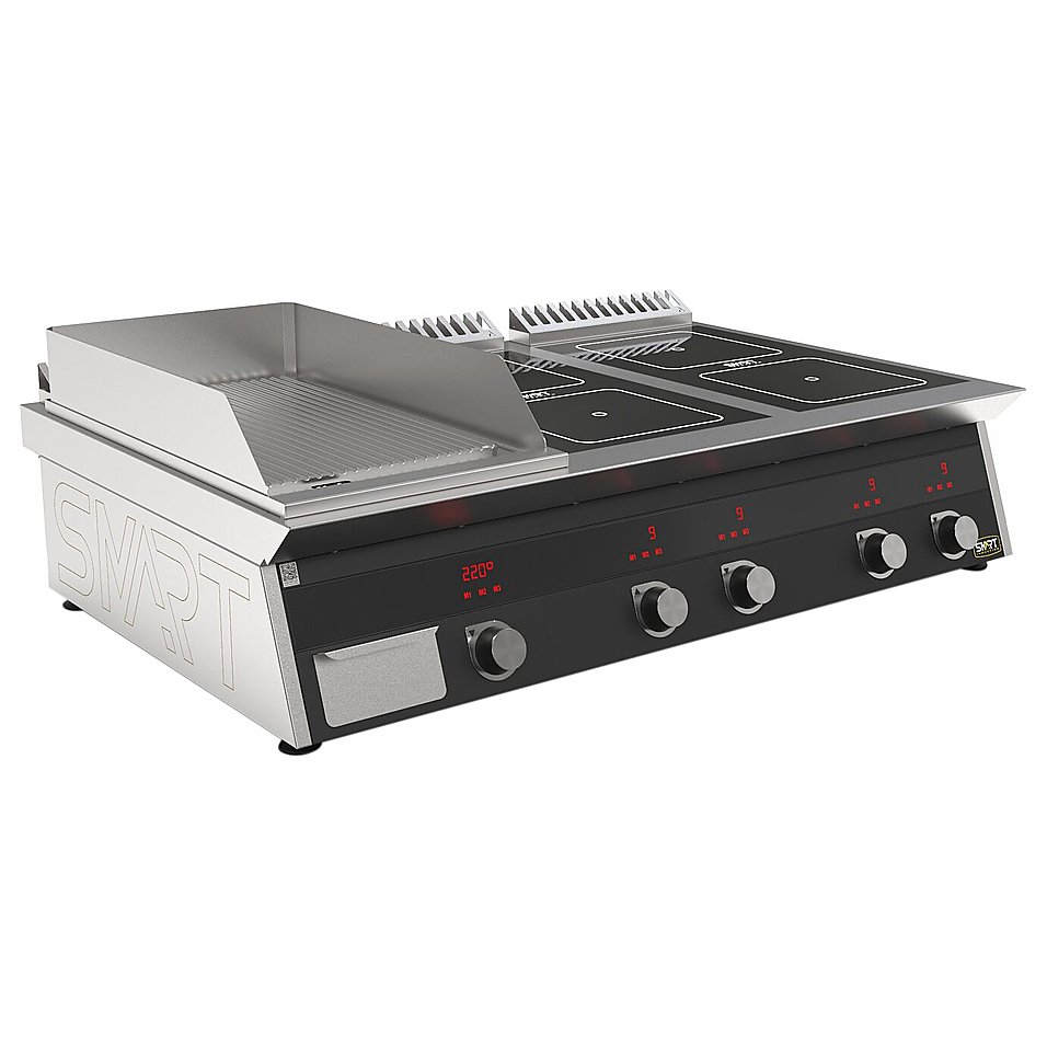 Плита индукционная комбинированная SMART INDUCTION K96-3RKB (с грилем)