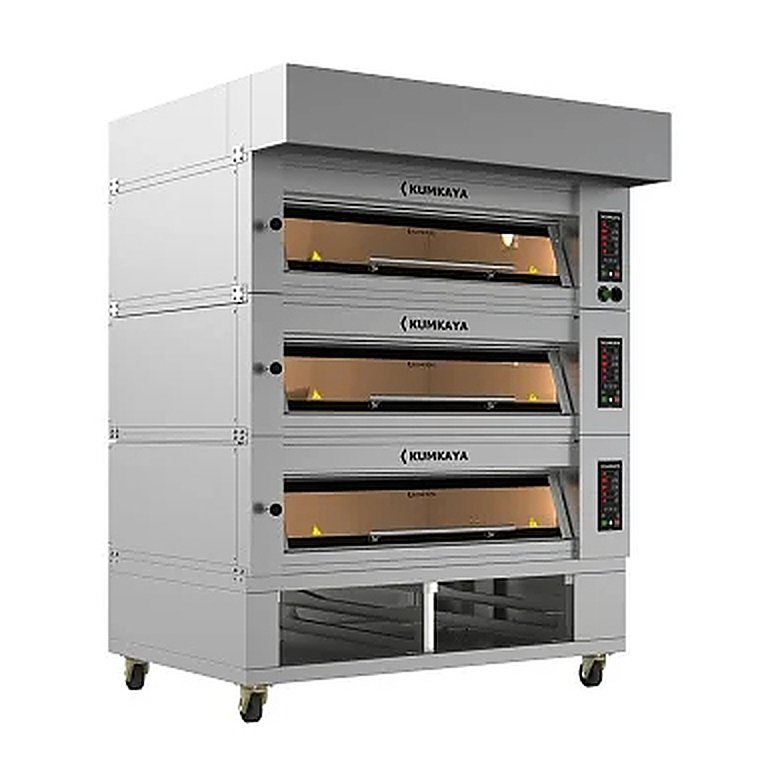 Печь подовая модульная Kumkaya EF 12080-3 с подставкой и вытяжкой