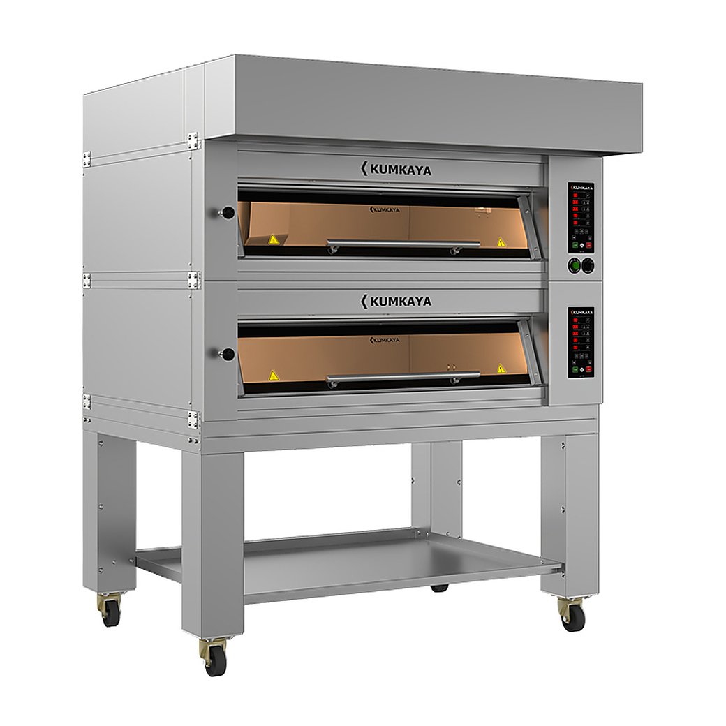 Печь подовая модульная Kumkaya EF 12080-2 с подставкой и вытяжкой