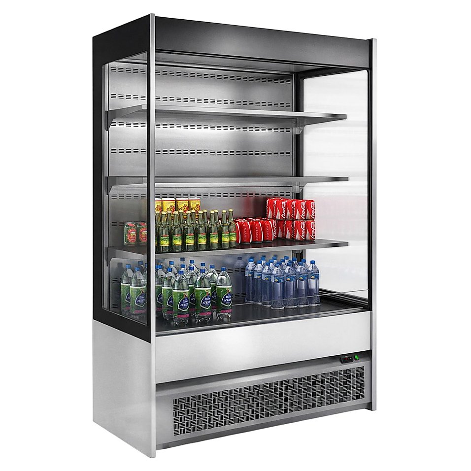Горка холодильная HICOLD RDM 95/6 20SLIM 990х600х2000 мм, нержавеющая сталь, черный, фото 3