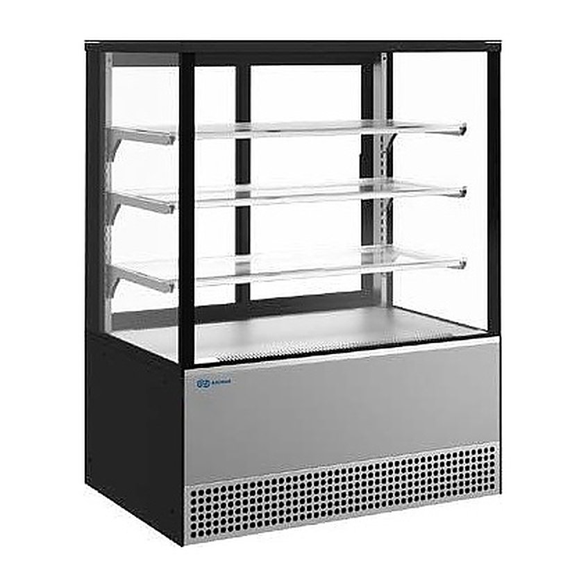 Витрина кондитерская KAYMAN KВК-950М ЛЮКС КВАДРО серая матовая