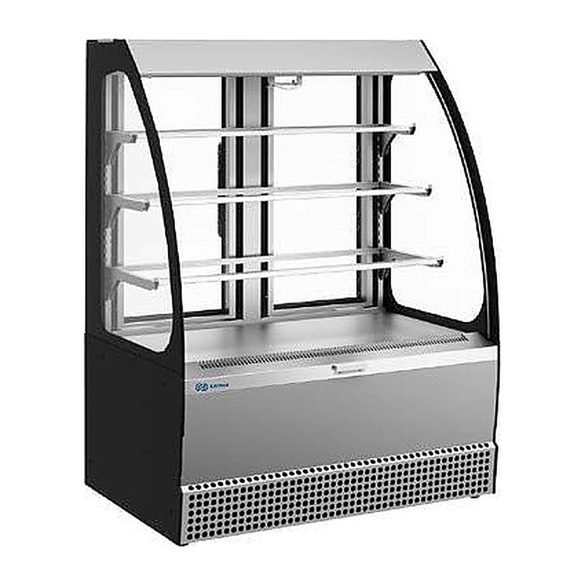 Витрина кондитерская KAYMAN KВК-950М ЛЮКС открытая серая матовая