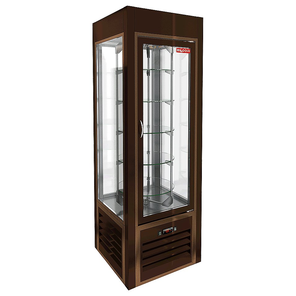 Витрина кондитерская HICOLD VRC 350 R Sh Brown FR