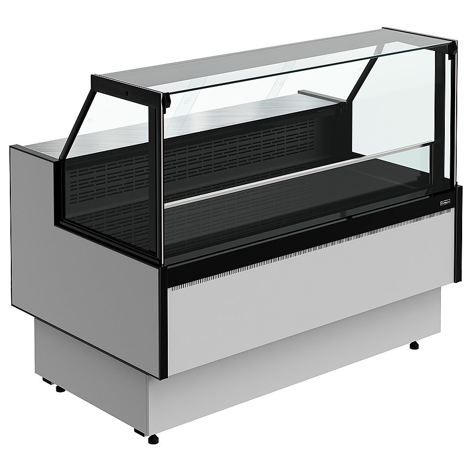 Витрина морозильная Carboma Praia 2 GC85 SL 1,25-1 версия 2.0 (с боковинами 9006-9005)