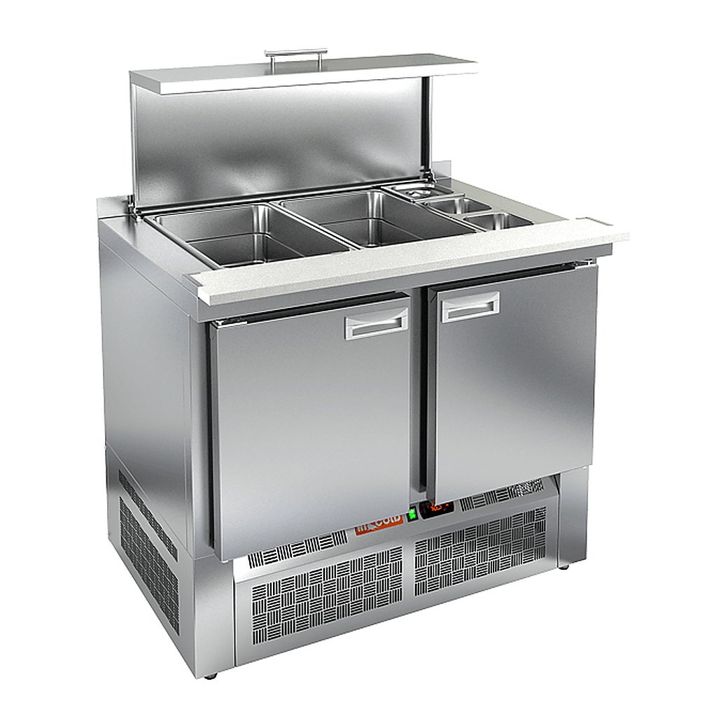 Стол для салатов HICOLD SLE3-11GN (2х1/1+3х1/6) полипропилен