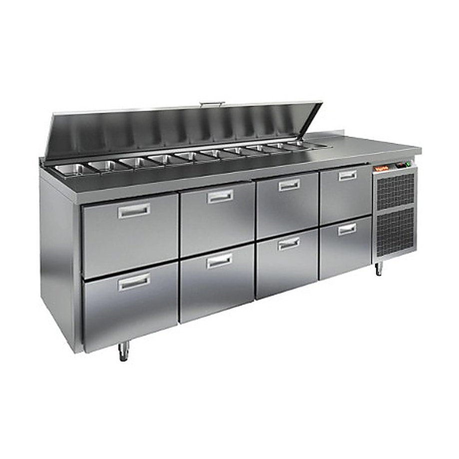 Стол для салатов HICOLD SL1-2222GN (1/3) с крышкой