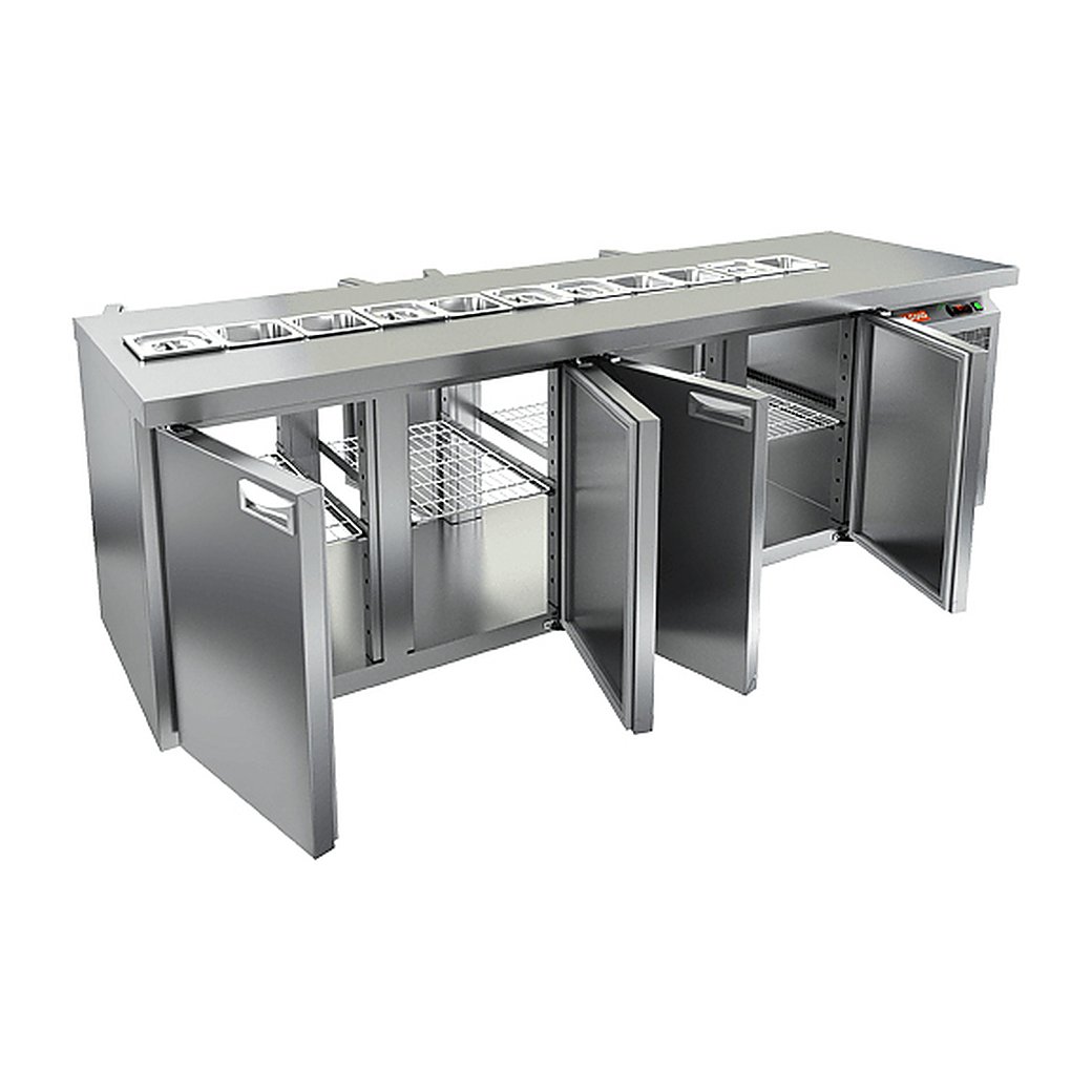 Стол для салатов сквозной HICOLD SL2T-1111/SN (1/6) без крышки