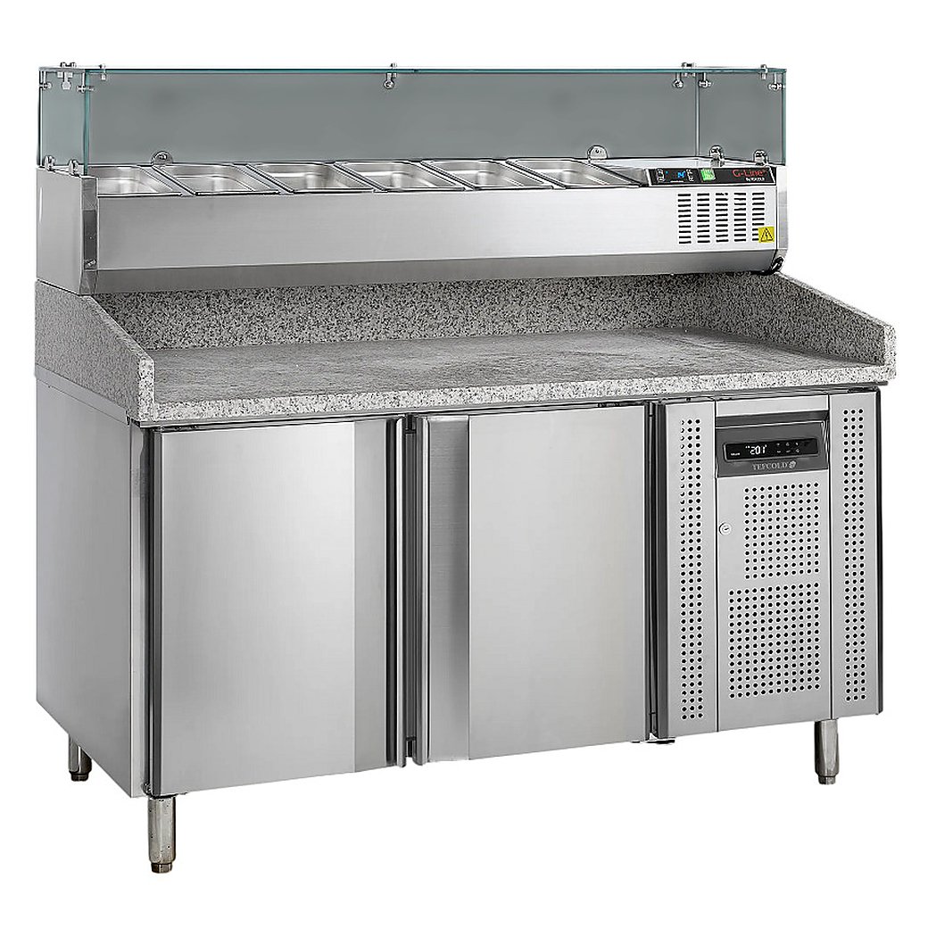 Стол для пиццы TEFCOLD PT1200+GVC38-150 390 л 1510х800х1448 мм (вкл. блок для гастроемкостей)