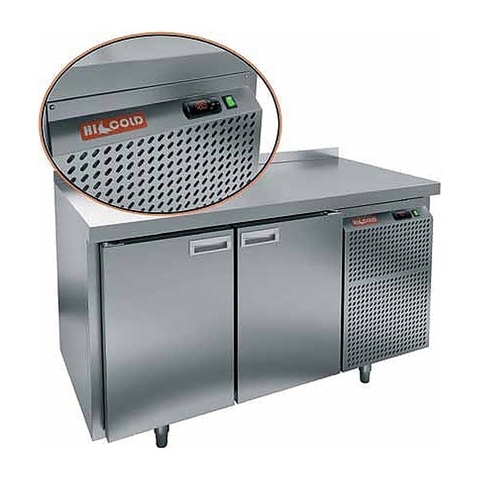 Стол морозильный HICOLD GN 13/BT с бортом, фото 2