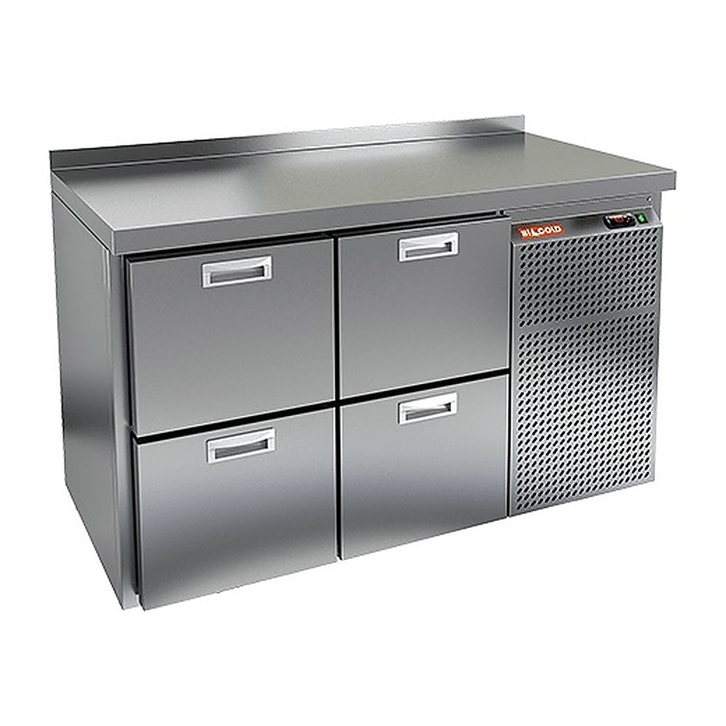 Стол морозильный HICOLD GN 22 BR2 BT с бортом