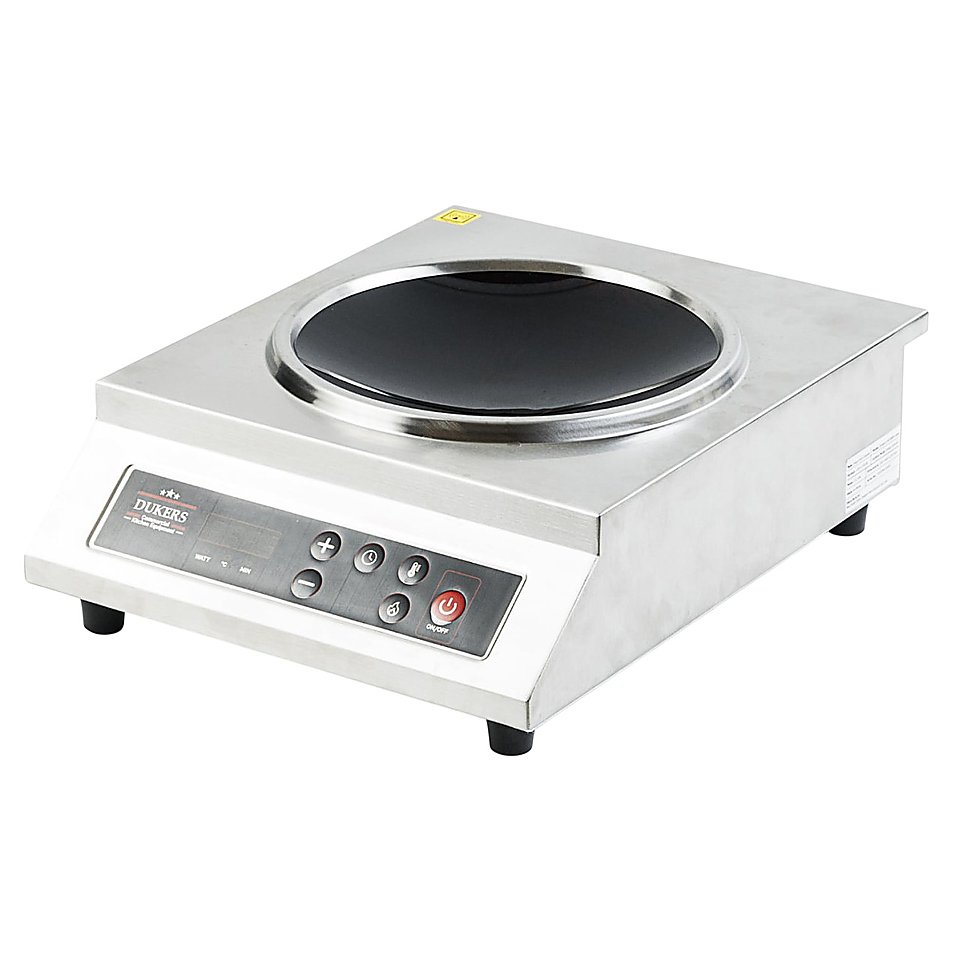 Плита индукционная Dukers IH3500M wok 3.5 кВт 350×450×135 мм черный, нерж. сталь