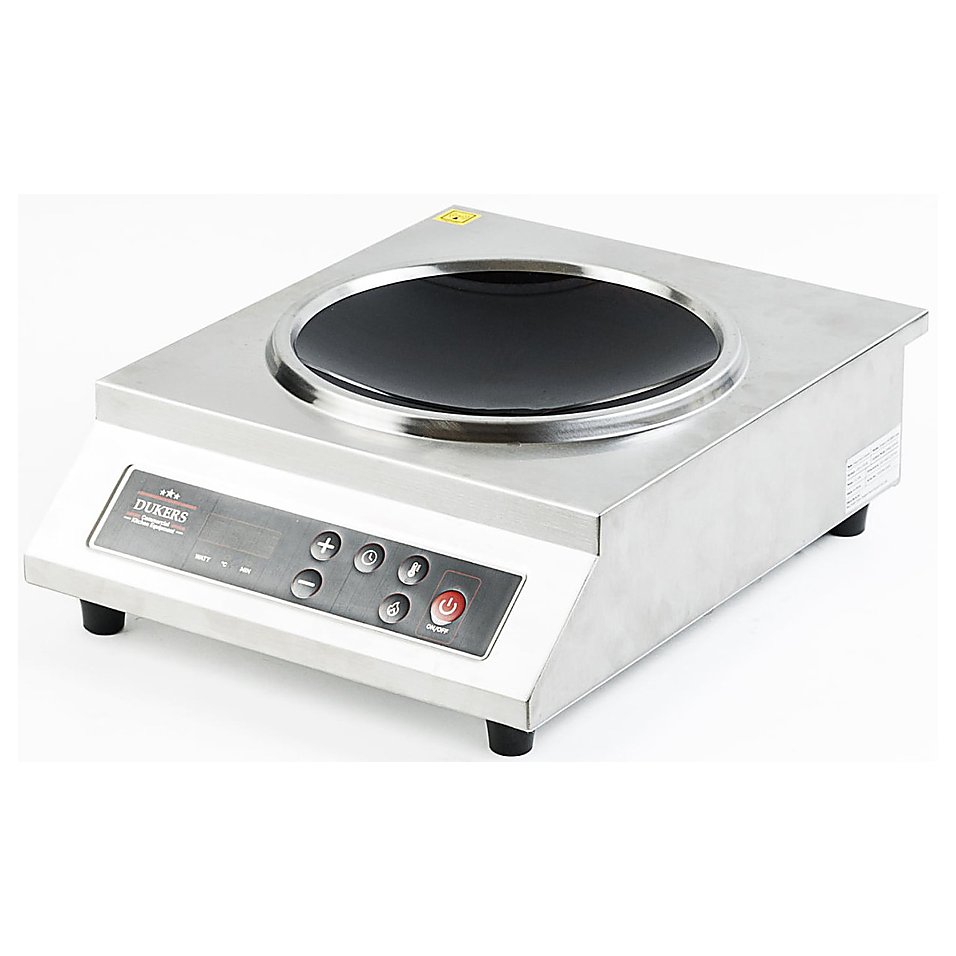 Плита индукционная Dukers IH3500M wok 3.5 кВт 350×450×135 мм черный, нерж. сталь, фото 2