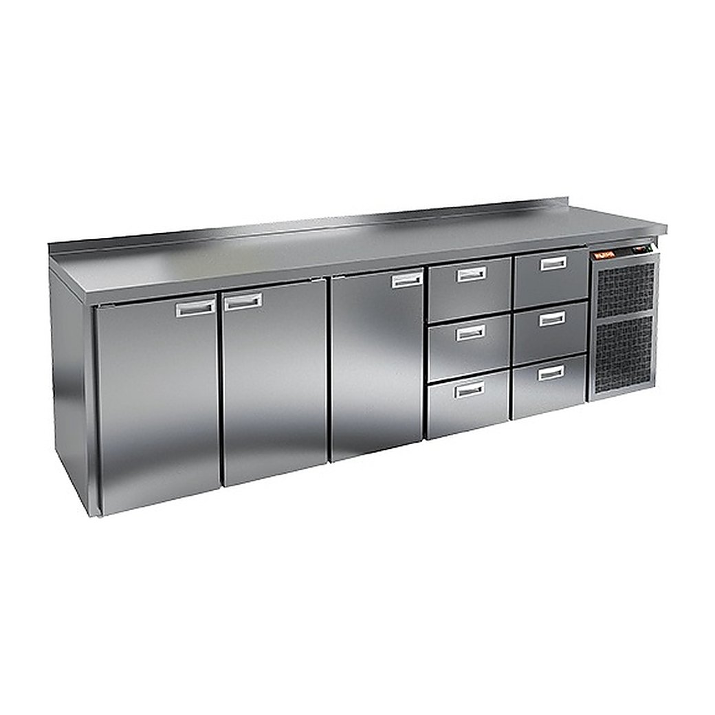 Стол холодильный HICOLD GN 11133 BR2 TN с бортом