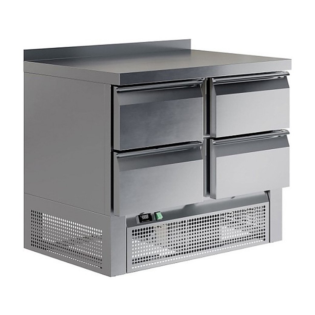Стол холодильный Restoinox SHS-22GNE-B с бортом (4 ящ.)