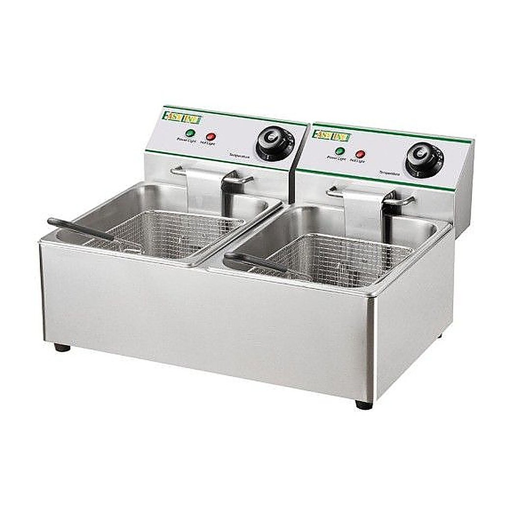 Электрическая фритюрница FIMAR Easyline FY88L 8+8 л настольная, нержавеющая сталь