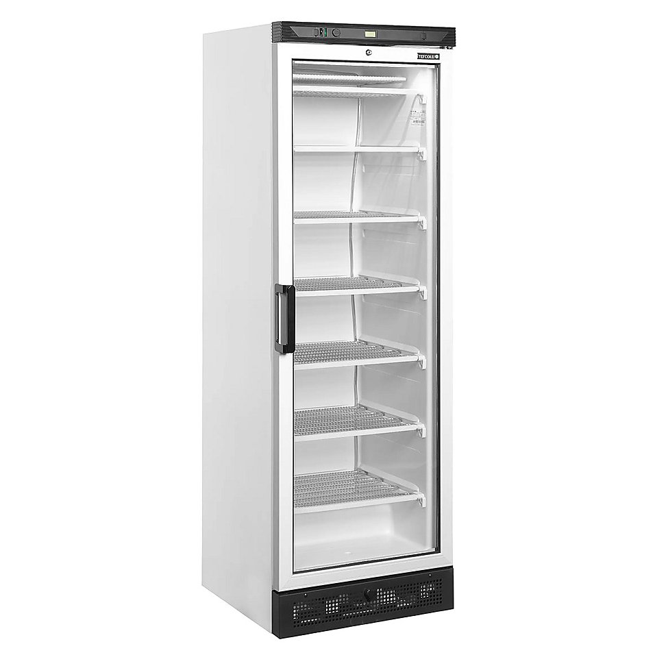 Шкаф морозильный TEFCOLD UFFS371G 300 л 595х640х1840 мм (со стеклом), белый