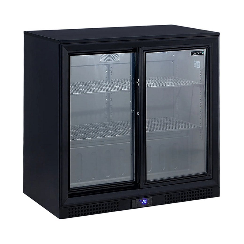 Шкаф холодильный TEFCOLD DB202S 220.5 л 900х526х870 мм (со стеклом, барный), черный