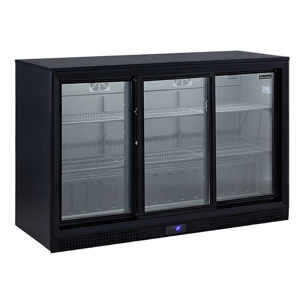 Шкаф холодильный TEFCOLD DB302S 339 л 1350х526х870 мм (со стеклом, барный), черный