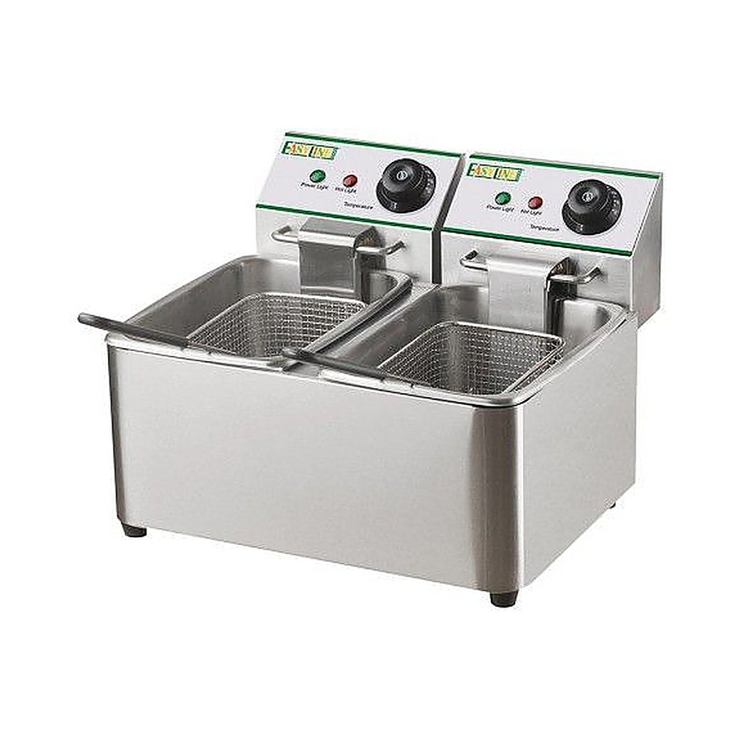 Электрическая фритюрница FIMAR Easyline FY44L 4+4 л настольная, нержавеющая сталь