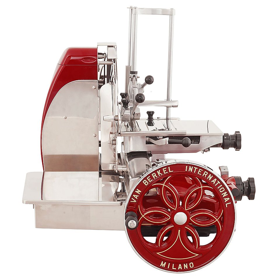 Слайсер Berkel Flywheel (Volano) B116 красный на подставке, фото 3