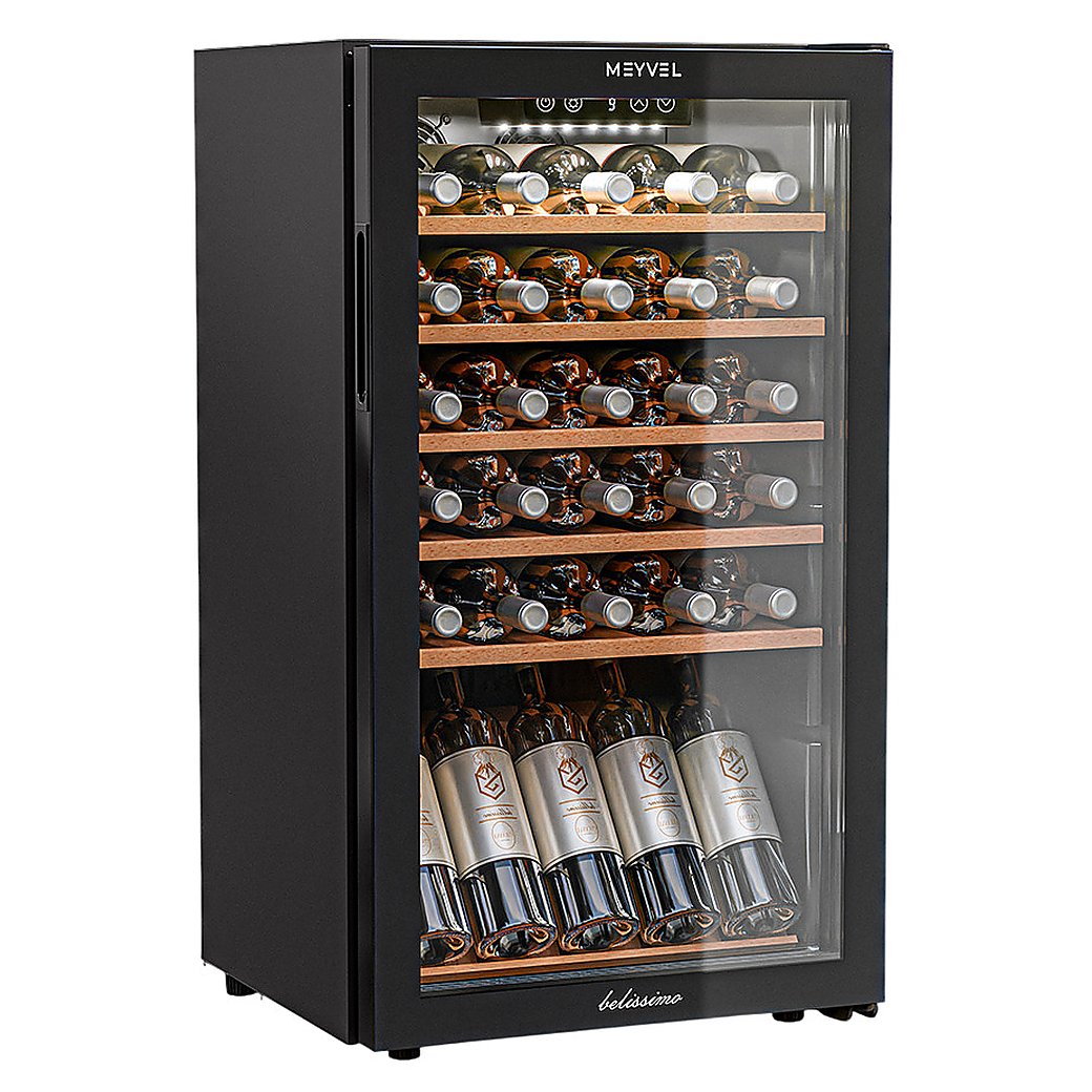 Винный шкаф MEYVEL MV33-KBF1 90 л 480х430х845 мм черный
