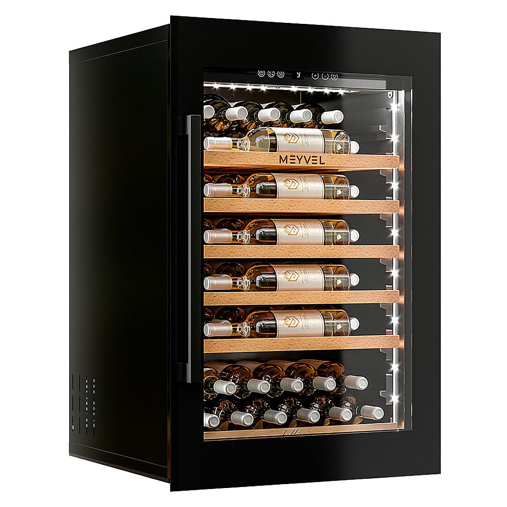 Винный шкаф MEYVEL MV52PRO-KBB1 129 л 592х572х882 мм сталь, черный