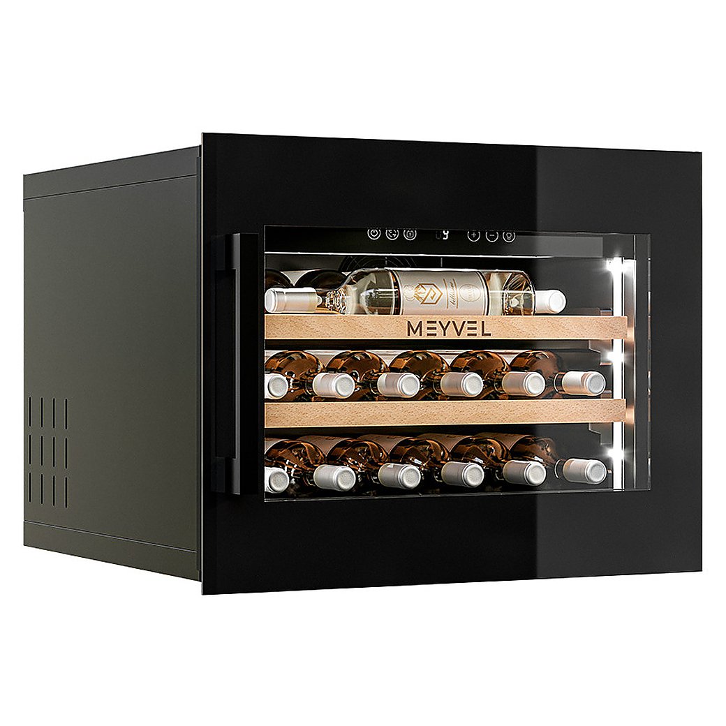 Винный шкаф MEYVEL MV19PRO-KBB1 49 л 592х572х455 мм сталь, черный
