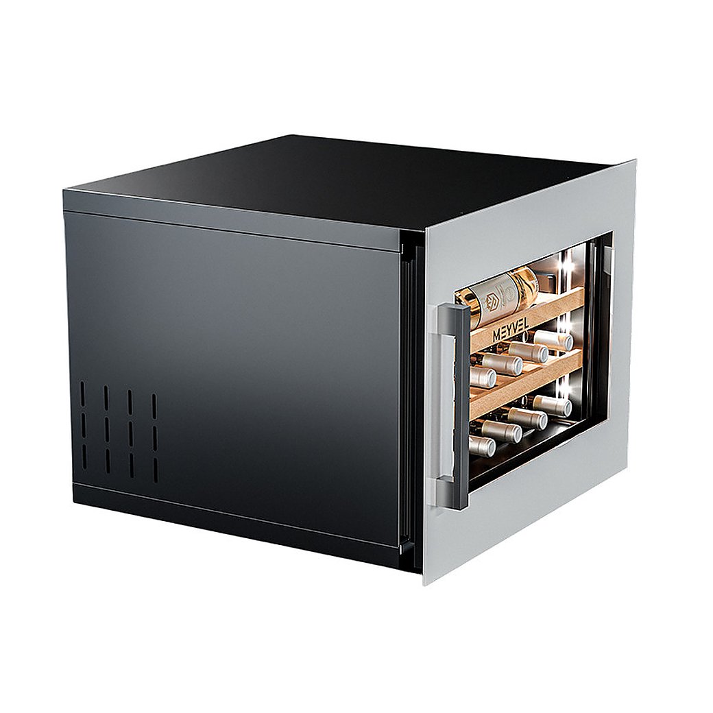 Винный холодильник (шкаф) MEYVEL MV19PRO-KWB1 40 л (компрессорный, белый, черный)