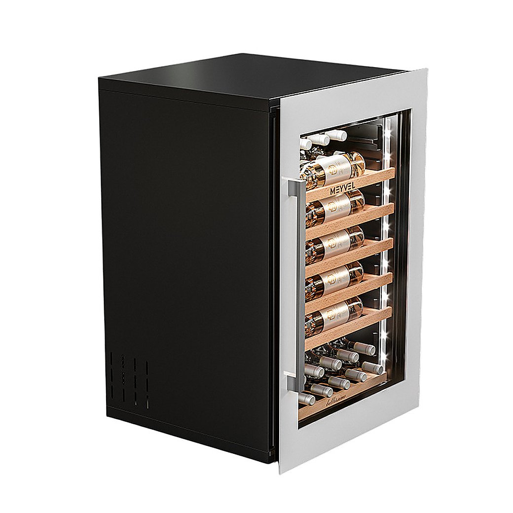 Винный холодильник (шкаф) MEYVEL MV52PRO-KWB1 129 л (компрессорный, белый, черный)