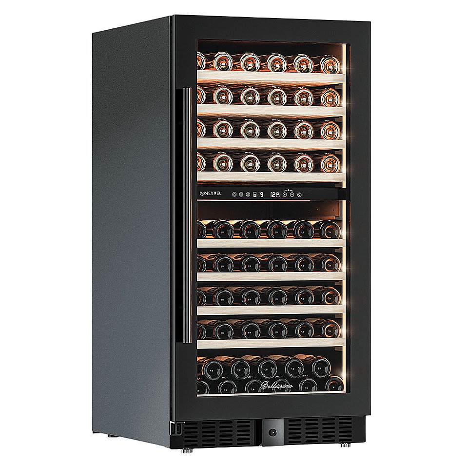 Винный шкаф MEYVEL MV99PRO-KBT2 265 л 595х700х1200 мм черный