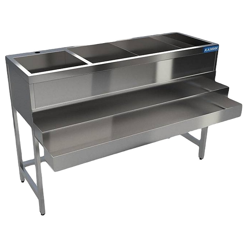 Барная станция КАМИК 1100х480(600)х900 мм, 1 рейл