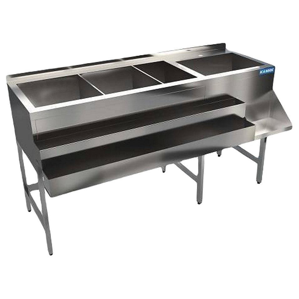 Барная станция КАМИК 1300х500(700)х850 мм, 2 рейла