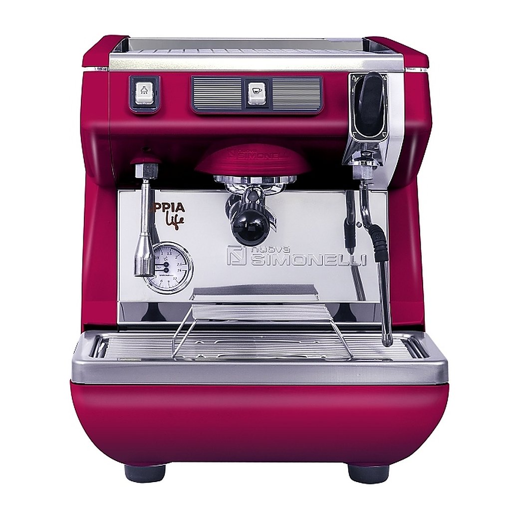 Кофемашина Nuova Simonelli Appia Life 1Gr S красная, высокая группа, полуавтомат, фото 2