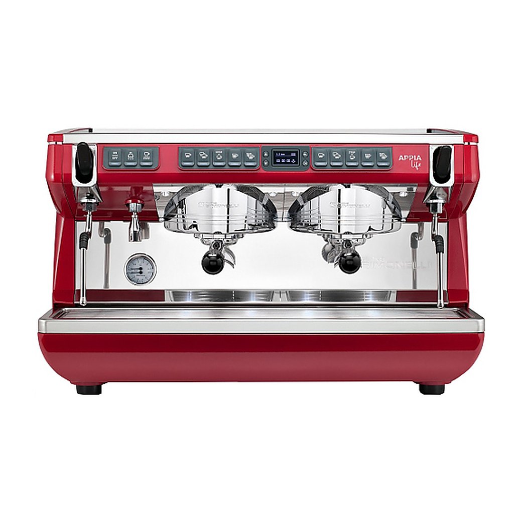 Кофемашина Nuova Simonelli Appia Life XT 2Gr красная, высокие группы, экономайзер, PID-контроллер