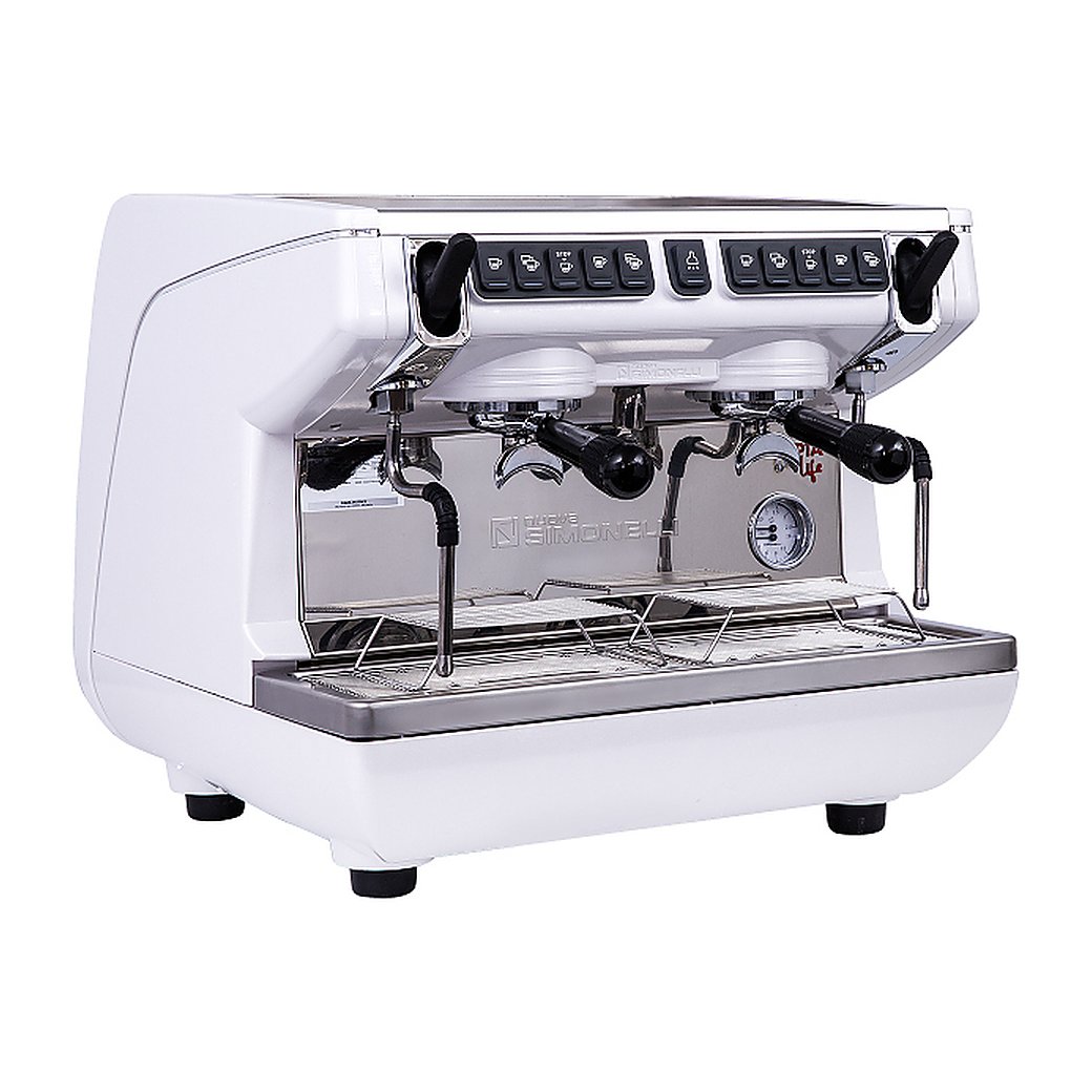 Кофемашина Nuova Simonelli Appia Life Compact 2Gr V белая, Easy Cream, высокие группы, экономайзер, автомат