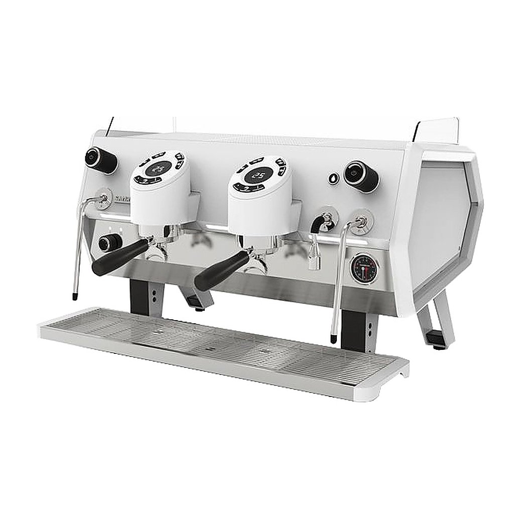 Кофемашина Sanremo D8 2GR подсветка групп, Cold Touch, экономайзер, белая