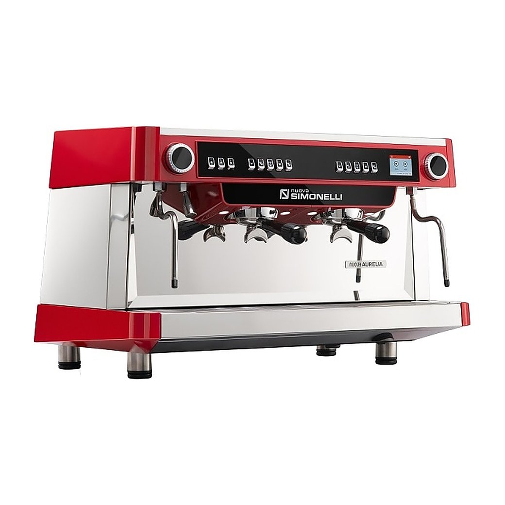 Кофемашина автоматическая Nuova Simonelli Nuova Aurelia VOL XT 2Gr 220V red+PID+high groups+LED+Group Display+Double wall steam wand