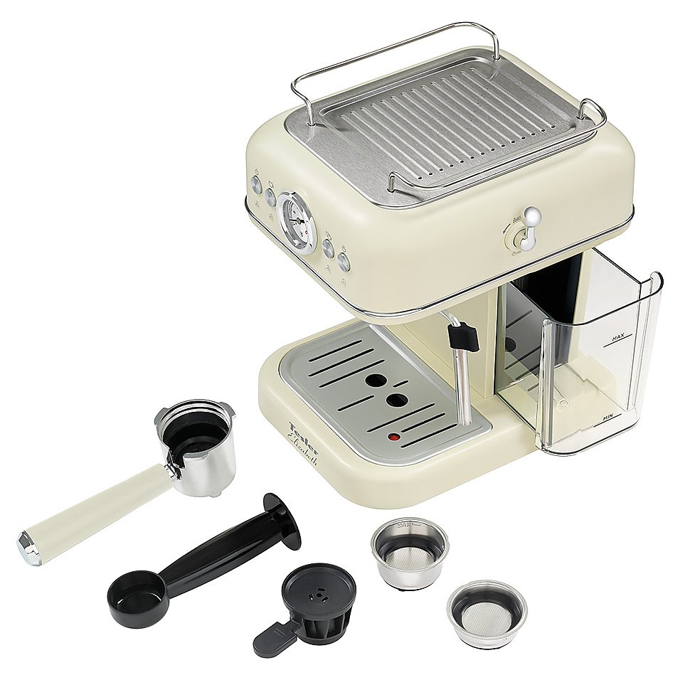 Рожковая кофеварка TESLER Elizabeth ECM-245 BEIGE 950 Вт, бежевый, фото 3
