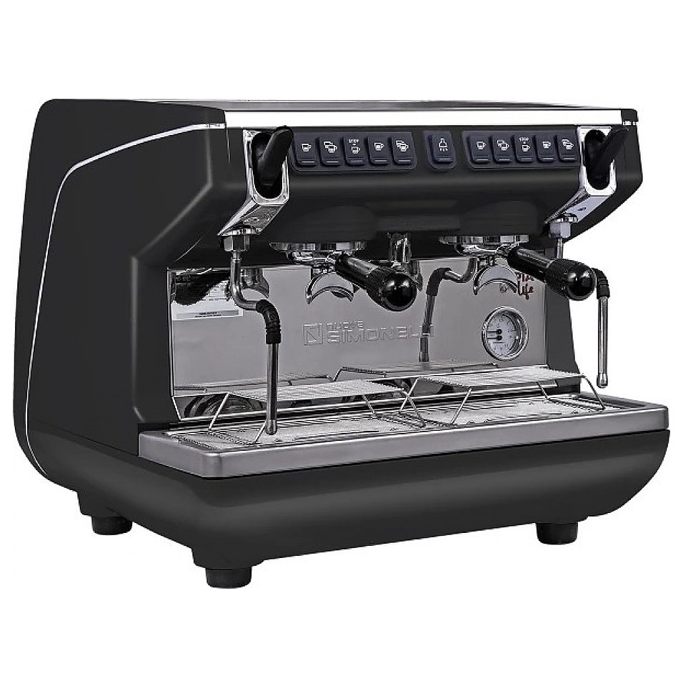 Кофемашина Nuova Simonelli Appia Life Compact 2 Gr V черная, высокие группы, экономайзер, автомат