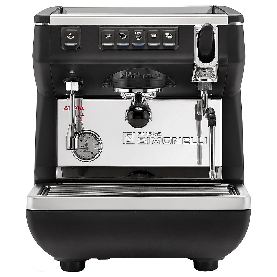 Кофемашина Nuova Simonelli Appia Life 1Gr V черная, высокая группа, автомат, фото 2