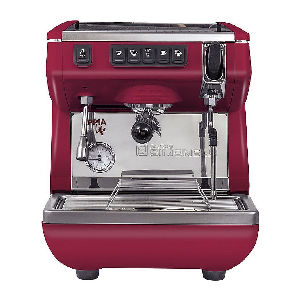 Кофемашина Nuova Simonelli Appia Life 1Gr V красная, высокая группа, автомат, фото 2