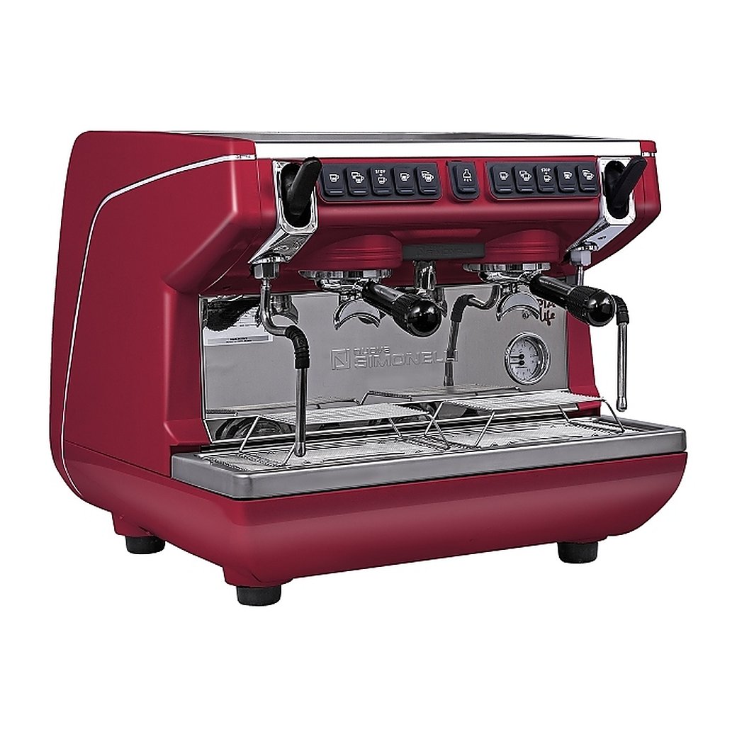 Кофемашина Nuova Simonelli Appia Life Compact 2 Gr V красная, высокие группы, экономайзер, автомат