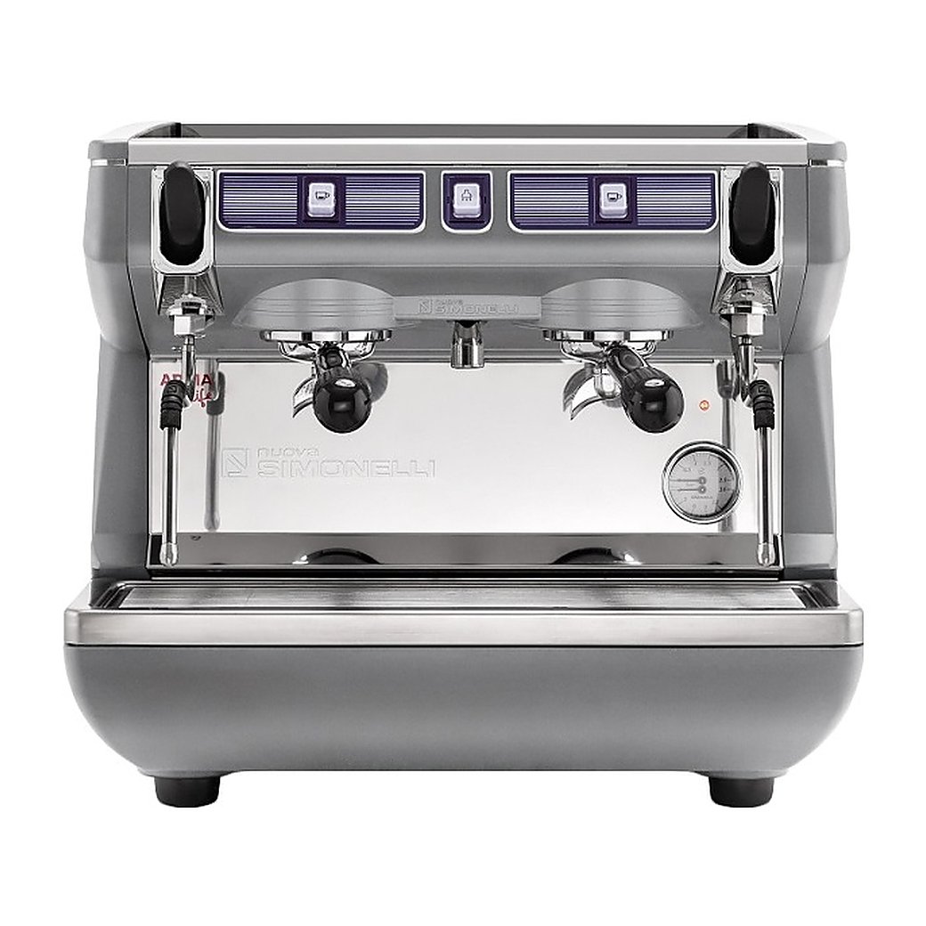 Кофемашина Nuova Simonelli Appia Life Compact 2Gr S серый металлик, высокие группы, экономайзер, полуавтомат, фото 2
