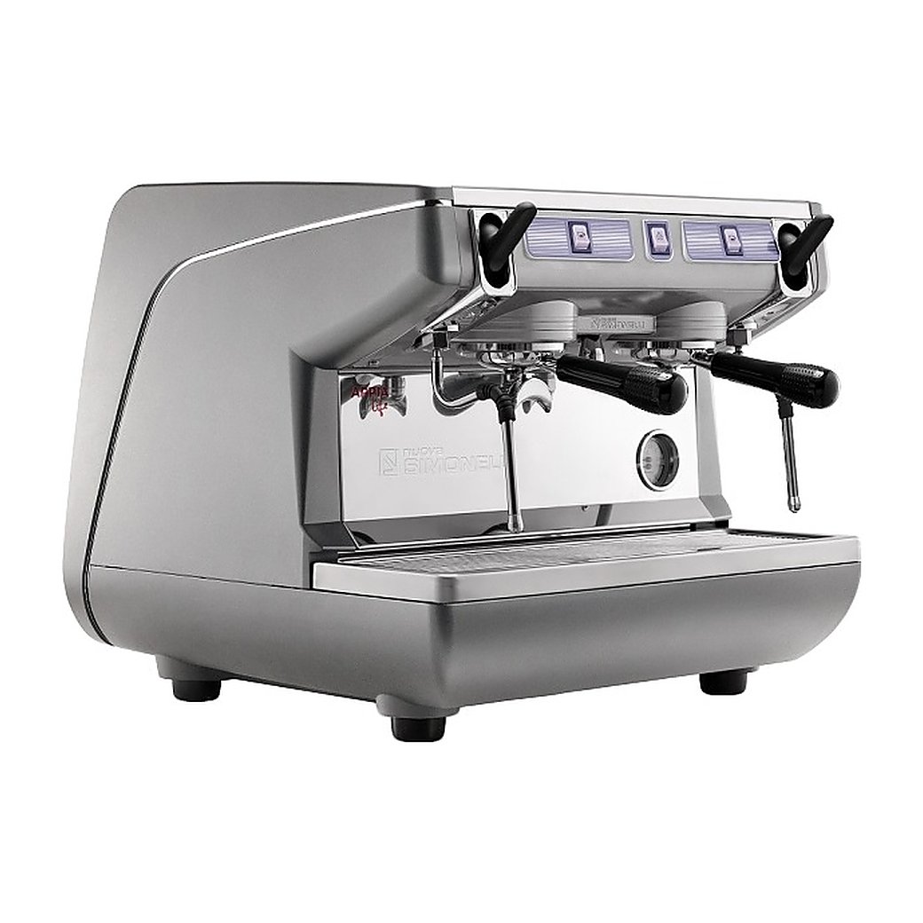 Кофемашина Nuova Simonelli Appia Life Compact 2Gr S серый металлик, высокие группы, экономайзер, полуавтомат
