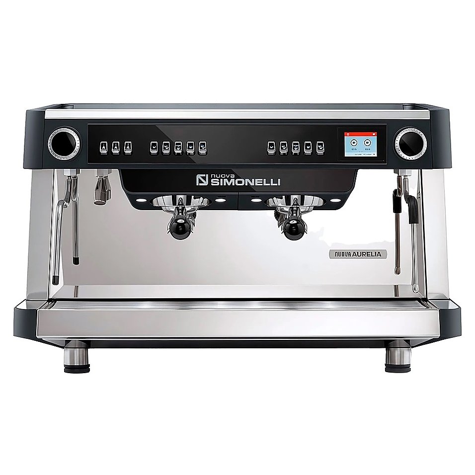 Кофемашина автоматическая Nuova Simonelli Nuova Aurelia VOL XT 2Gr 220В (черная, LED-подсветка, высокие группы, дисплей на группе, необжигающий паровой кран, PID)