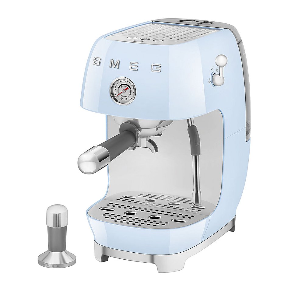 Эспрессо кофемашина SMEG ECF03PBEU 1.65 кВт пастельный голубой, глянцевый