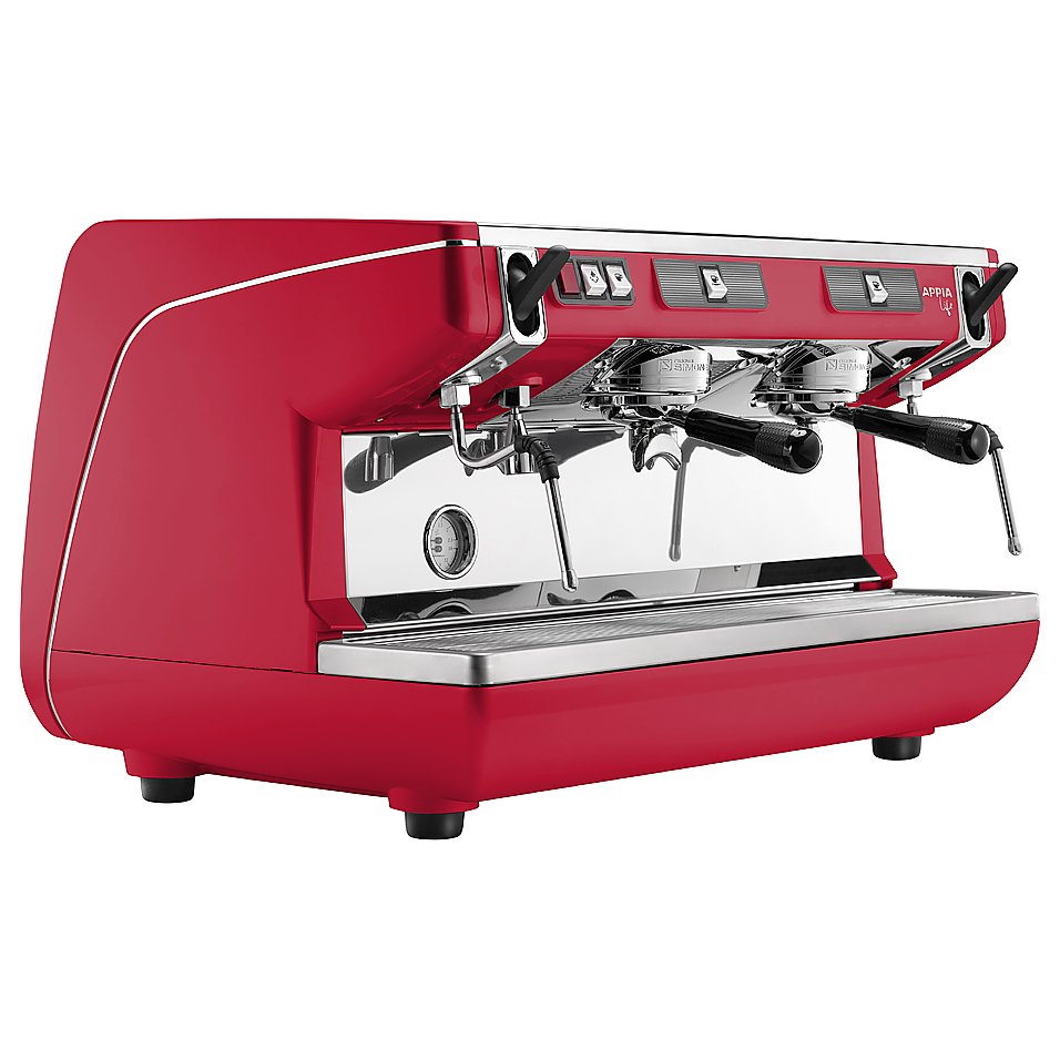 Кофемашина Nuova Simonelli Appia Life 2Gr S красная, высокие группы, экономайзер, полуавтомат