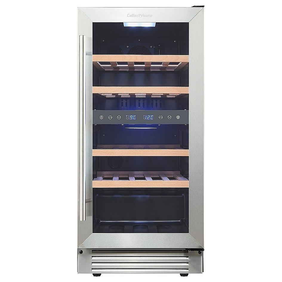 Винный шкаф Cellar Private CP027-2T серебристая дверь